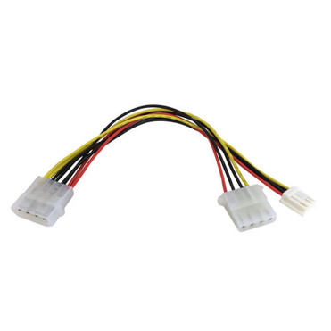 8 inch LP4 Male to LP4 Female and SP4 Female Internal PC Power Splitter Cable FN-PW-INSP2-8 8 inch LP4 Male to LP4 Female and SP4 Female Internal PC Power Splitter Cable FN-PW-INSP2-8