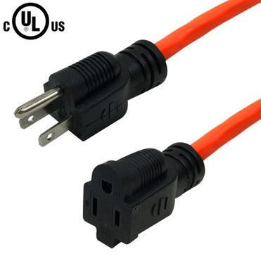 25ft General Purpose IndoorOutdoor Extension Cord - 16AWG SJTW - Orange FN-PX-100B-025OR