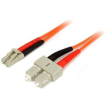 StarTechcom 2m Fiber Optic Cable - Multimode Duplex 50125 - LSZH - LCSC - OM2 - LC to SC Fiber Patch Cable - LC Male Network - SC - 50FIBLCSC2