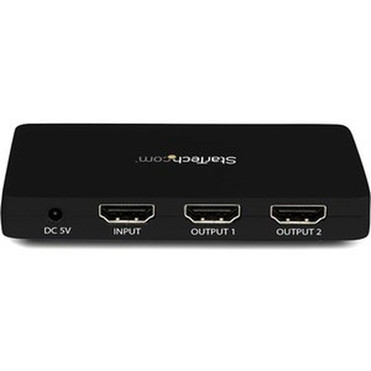 StarTechcom HDMI Splitter 1 In 2 Out - 4k 30Hz - 2 Port - Aluminum - HDMI Multi Port - HDMI Audio Splitter - 30 Hz to 30 Hz - 3840  ST122HD4K