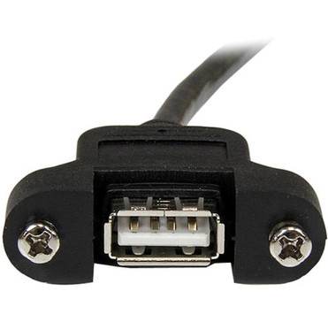 StarTechcom 2 ft Panel Mount USB Cable A to A - FM - 2 ft USB Data Transfer Cable for PC - First End 1 x Type A Male USB - Second 1 USBPNLAFAM2