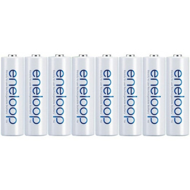 Panasonic BK3MCCA8BF Eneloop Battery - For Multipurpose - Battery Rechargeable - AA - 12 V DC - 2000 mAh - Nickel Metal Hydride - 8  BK3MCCA8BF Panasonic BK3MCCA8BF Eneloop Battery - For Multipurpose - Battery Rechargeable - AA - 12 V DC - 2000 mAh - Nickel Metal Hydride - 8  BK3MCCA8BF