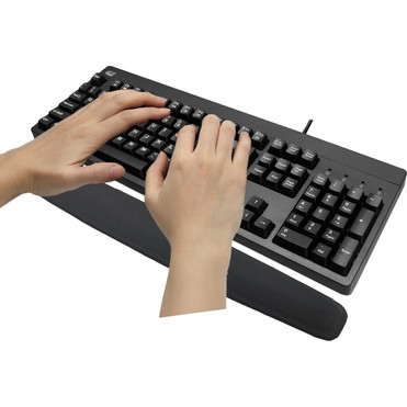 Adesso TRUFORM P300 - Memory Foam Keyboard Wrist Rest - 088 2235 mm x 325 8255 mm Dimension - Black - Rubber Base Fiber - TRUFORM P300