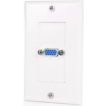 StarTechcom Single Outlet 15-Pin Female VGA Wall Plate - White - 1-gang - HD-15 VGA - White VGAPLATE