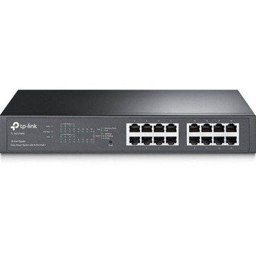 TP-LINK 16-Port Gigabit Easy Smart PoE Switch with 8-Port PoE - 16 Ports - Manageable - 2 Layer Supported - Twisted Pair - Desktop TL-SG1016PE
