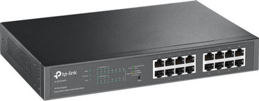TP-LINK 16-Port Gigabit Easy Smart PoE Switch with 8-Port PoE - 16 Ports - Manageable - 2 Layer Supported - Twisted Pair - Desktop TL-SG1016PE