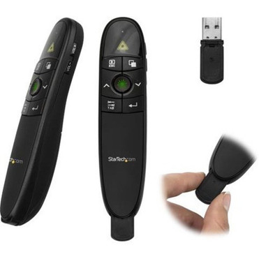 StarTechcom Presentation Remote - Wireless Presenter - PowerPoint Remote Presentation Clicker - 90ft  27m - Laser - Wireless - Radio PRESREMOTE