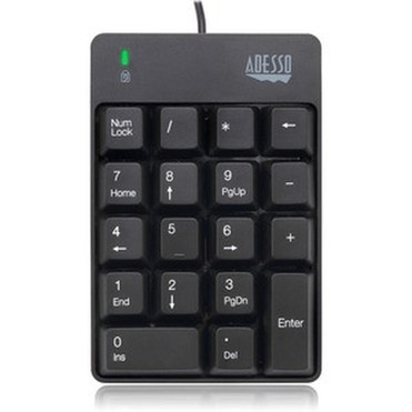 Adesso AKB-601UB - USB Spill Resistant 18-Key Numeric Keypad - Cable Connectivity - USB Interface - 18 Key - English US - Windows - AKB-601UB Adesso AKB-601UB - USB Spill Resistant 18-Key Numeric Keypad - Cable Connectivity - USB Interface - 18 Key - English US - Windows - AKB-601UB