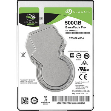 Seagate BarraCuda ST500LM034 500 GB Hard Drive - Internal - SATA SATA600 - 7200rpm - 128 MB Buffer ST500LM034
