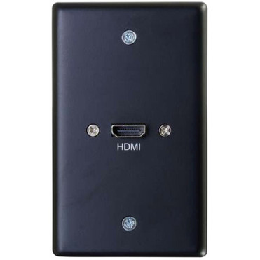 C2G Single Gang Wall Plate with HDMI Pigtail Black - 1-gang - Black - Aluminum Polyvinyl Chloride PVC - 1 x HDMI Ports 39878