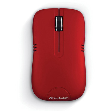 Verbatim Wireless Notebook Optical Mouse Commuter Series - Matte Red - Optical - Wireless - Radio Frequency - Matte Red - 1 Pack - A 99767