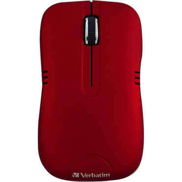 Verbatim Wireless Notebook Optical Mouse Commuter Series - Matte Red - Optical - Wireless - Radio Frequency - Matte Red - 1 Pack - A 99767