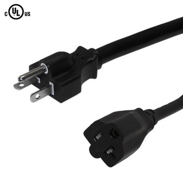 15ft 5-20P to 5-20R Power Cable 12AWG SJT 125V 20A FN-PW-1315-15