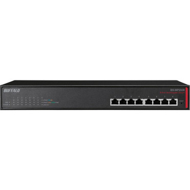 Buffalo Multi-Gigabit 8 Ports Business Switch BS-MP2008 - 8 Ports - 2 Layer Supported - Twisted Pair - Desktop Rack-mountable - BS-MP2008