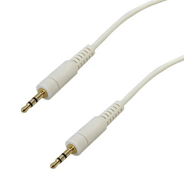35ft 25mm stereo male to male 28AWG FT4 - White FN-AUD-120-35WH