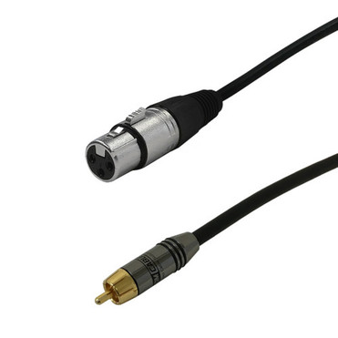 15ft Premium  XLR Female to RCA Male Unbalanced Audio Cable FT4 FN-XLRF-RCA-015