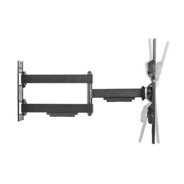 Full Motion TV Wall Mount Bracket for Flat and Curved LCDLEDs - Fits Sizes 32 to 55 inches - Maximum VESA 400x400 FN-MT-750-BK