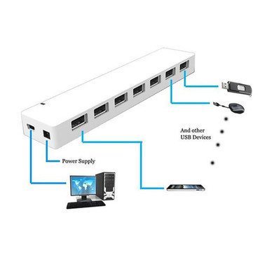 7-Port USB 20 Hub - White FN-USB-HUB2-07WH