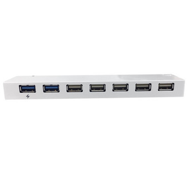 7-Port USB 30 Hub 2x USB 30 5x USB 20  Charger - White FN-USB-HUB3-07WH