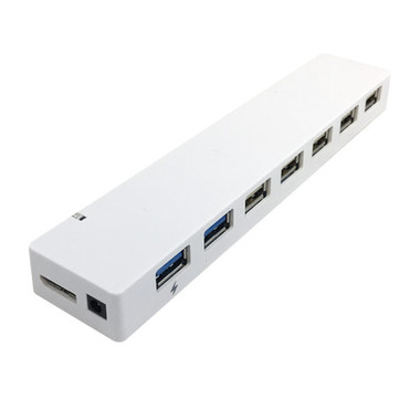 7-Port USB 30 Hub 2x USB 30 5x USB 20  Charger - White FN-USB-HUB3-07WH