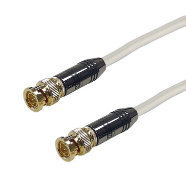 10ft Premium  RG6 Composite BNC Male to Male Cable FT6 - White FN-BNC1-10PL