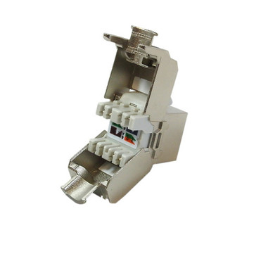 RJ45 Cat6a Slim Profile Jack 110 PunchTool-Less Shielded - Stainless Steel FN-JK-C6A-SS RJ45 Cat6a Slim Profile Jack 110 PunchTool-Less Shielded - Stainless Steel FN-JK-C6A-SS