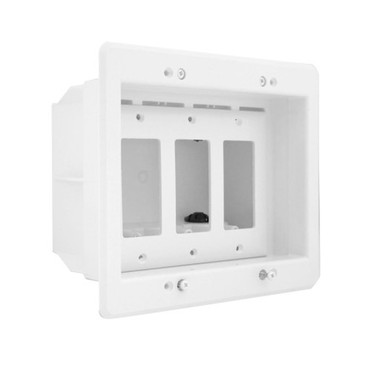 Recessed Box Triple Gang - Enclosed Back for AV or Power FN-WP-BOX3