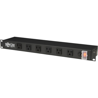 Tripp Lite Power Strip Rackmount Metal 120V 5-15R Right Angle 12 Outlet 1U - NEMA 5-15P - 12 NEMA 5-15R Hospital Grade - 457m RS1215-RA