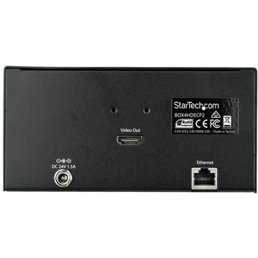 StarTechcom Conference Table Connectivity Pop up Box with AV and Data Ports - HDMI VGA DisplayPort to 4K HDMI Output BOX4HDECP2 - BOX4HDECP2
