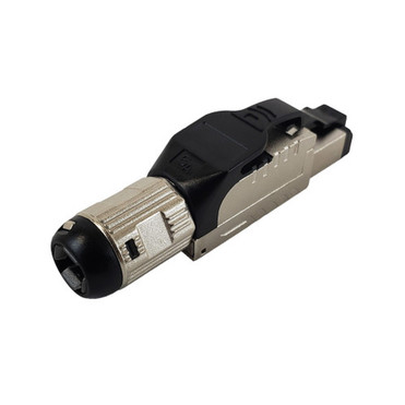 RJ45 Cat6a Shielded Field Termination Tool-Less Plug Solid or Stranded 8P 8C FN-CN-FT-C6AS-BK