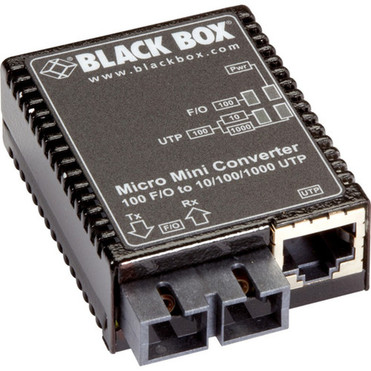 Black Box Micro Mini LMC402A TransceiverMedia Converter - 1 x Network RJ-45 - 1 x SC Ports - DuplexSC Port - Multi-mode - Fast - - LMC402A