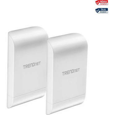 TRENDnet 10dBi Wireless N300 Outdoor PoE Pre-configured Point-to-Point Bridge Bundle Kit Two Pre-Configured Wireless N Access Points TEW-740APBO2K