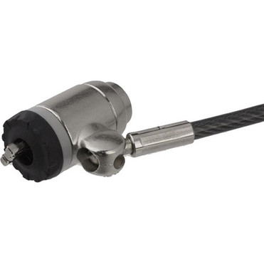 StarTechcom Keyed Cable Lock for Laptops - Push-to-LockButton - Silver Black - Zinc Alloy Steel Vinyl - 66 ft - For Notebook - LTLOCKKEY