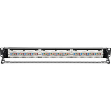Tripp Lite N052-P24 24-Port 1U Rack-Mount Cat5e Patch Panel - PoE Compliant - 24 Ports - 24 x RJ-45 - 1U High - Black - 19 Wide - N052-P24