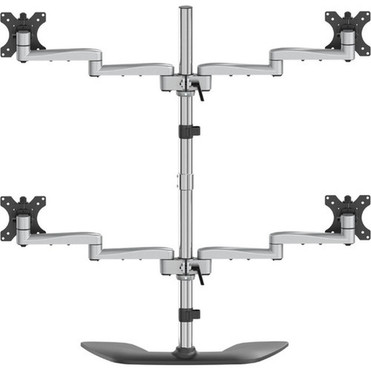 StarTechcom Quad Monitor Stand - Desktop VESA 4 Monitor Arm up to 32 Screens - Ergonomic Articulating Pole Mount - Adjustable - - 4 ARMQUADSS