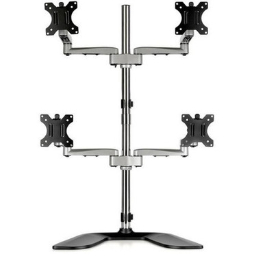 StarTechcom Quad Monitor Stand - Desktop VESA 4 Monitor Arm up to 32 Screens - Ergonomic Articulating Pole Mount - Adjustable - - 4 ARMQUADSS