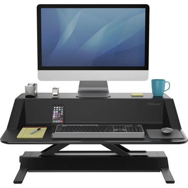 Fellowes Lotus Sit-Stand Workstation - 1588 kg Load Capacity - 2 x Shelfves - 550 13970 mm Height x 3275 83185 mm Width x 0007901