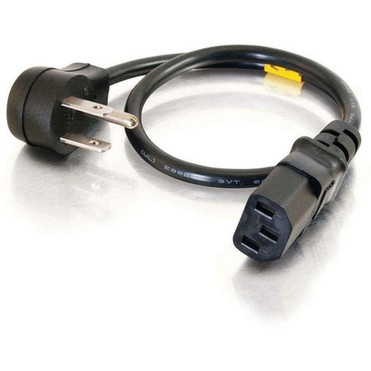 C2G 3ft 18 AWG Universal Flat Panel Power Cord NEMA 5-15P to IEC320C13 - For Computer Printer Scanner Monitor - Black - 3 ft Cord 27901