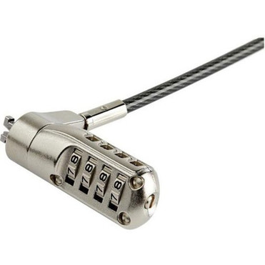 StarTechcom 6ft Laptop Cable Lock for Nano Slot ComputerTabletDevice- Anti-Theft 4 Digit Combination Security Lock - Vinyl Coated - LTLOCKNANO