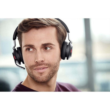 Jabra Evolve2 65 Headset - Stereo - USB Type A - Wireless - Bluetooth - Over-the-head - Binaural - Supra-aural - Beige 26599-999-998