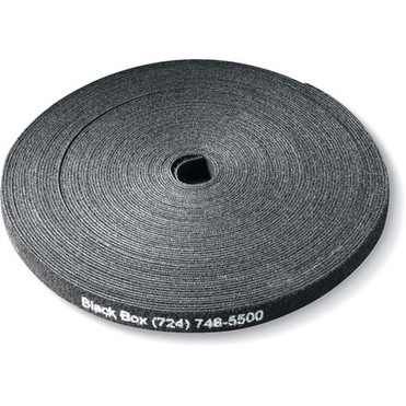 Black Box Hook and Loop Cable Wrap - 58 x 75 Black 75-ft 228-m Roll - Black - TAA Compliant FT9550A
