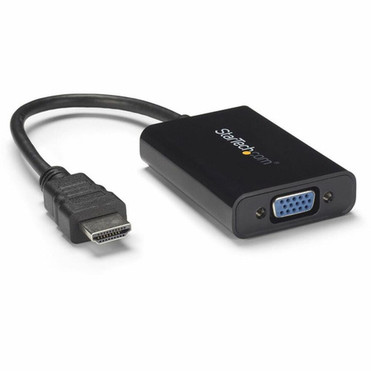 StarTechcom HDMI to VGA Adapter - With Audio - 1080p - 1920 x 1080 - Black - HDMI Converter - VGA to HDMI Monitor Adapter - Convert - HD2VGAA2