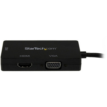 StarTechcom Mini DisplayPort Adapter - 3-in-1 - 1080p - Monitor Adapter - Mini DP to HDMI  VGA  DVI Adapter Hub - Connect a Mini PC MDP2VGDVHD