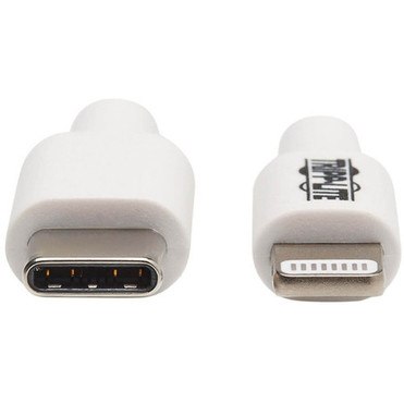 Tripp Lite USB-C to Lightning Cable MM White 3 ft 09 m - 3 ft LightningUSB Data Transfer Cable for iPhone iPad iPod Wall M102-003-WH Tripp Lite USB-C to Lightning Cable MM White 3 ft 09 m - 3 ft LightningUSB Data Transfer Cable for iPhone iPad iPod Wall M102-003-WH