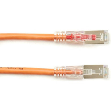 Black Box GigaTrue 3 Cat6 SFTP Patch Network Cable - 7 ft Category 6 Network Cable for Patch Panel Wallplate Network Device - 1 C6PC70S-OR-07
