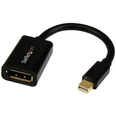 StarTechcom 6in Mini DisplayPort to DisplayPort Video Cable Adapter - MF - Connect your DisplayPort monitor to a standard Mini Short MDP2DPMF6IN
