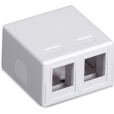 Black Box Value Line Surface-Mount Housing 2-Port White - 2 x Sockets - Surface Mount - White SMH-2
