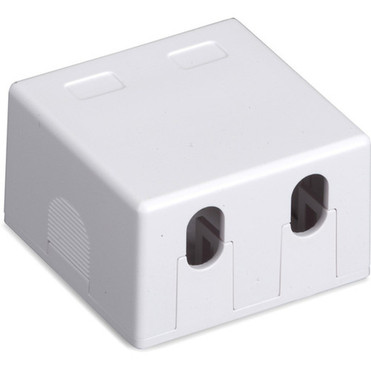 Black Box Value Line Surface-Mount Housing 2-Port White - 2 x Sockets - Surface Mount - White SMH-2