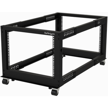 StarTechcom 8U 19 Open Frame Server Rack - Compact 4 Post Adjustable Depth 22 to 40 - Mobile Network Rack - HP ProLiant - 8U w 4POSTRACK8U