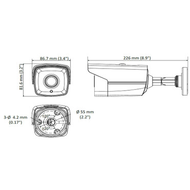 5MP Bullet TVI Camera - 2.8mm Fixed Lens - Ultra Lowlight IR with 130ft Range - IP67 Rated - White